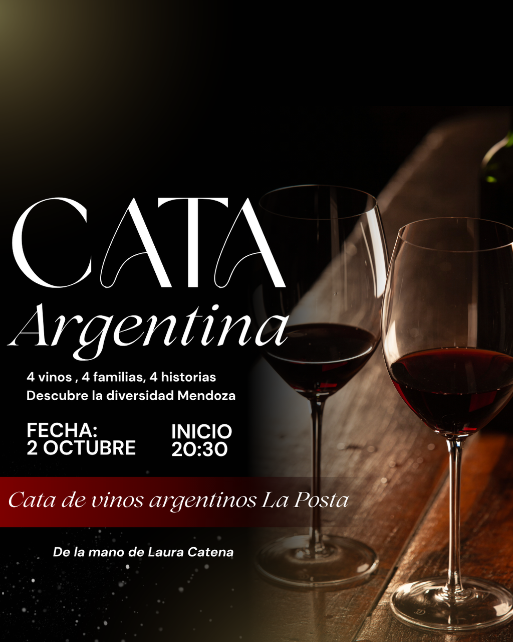 Cata de vinos argentinos en Barcelona: La Posta